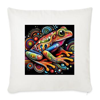 Frosch - Sofakissenbezug 45 x 45 cm - Naturweiß  - Vorne