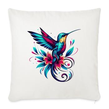 Colibri - Housse de coussin décorative 45 x 45 cm - blanc nature - Devant