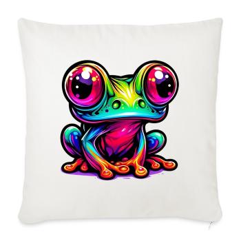 Grenouille - Housse de coussin décorative 45 x 45 cm - blanc nature - Devant