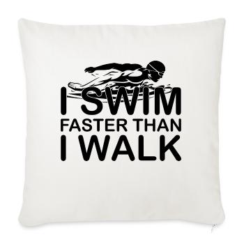 Swimming Water Sports - Sofa pillowcase 17,3'' x 17,3'' (45 x 45 cm) - natural white - Front