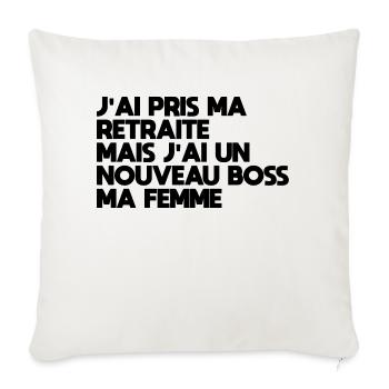 Funny Man Retirement Gift Idea for a Mar - Sofa pillowcase 17,3'' x 17,3'' (45 x 45 cm) - natural white - Front