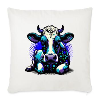 Vache - Housse de coussin décorative 45 x 45 cm - blanc nature - Devant