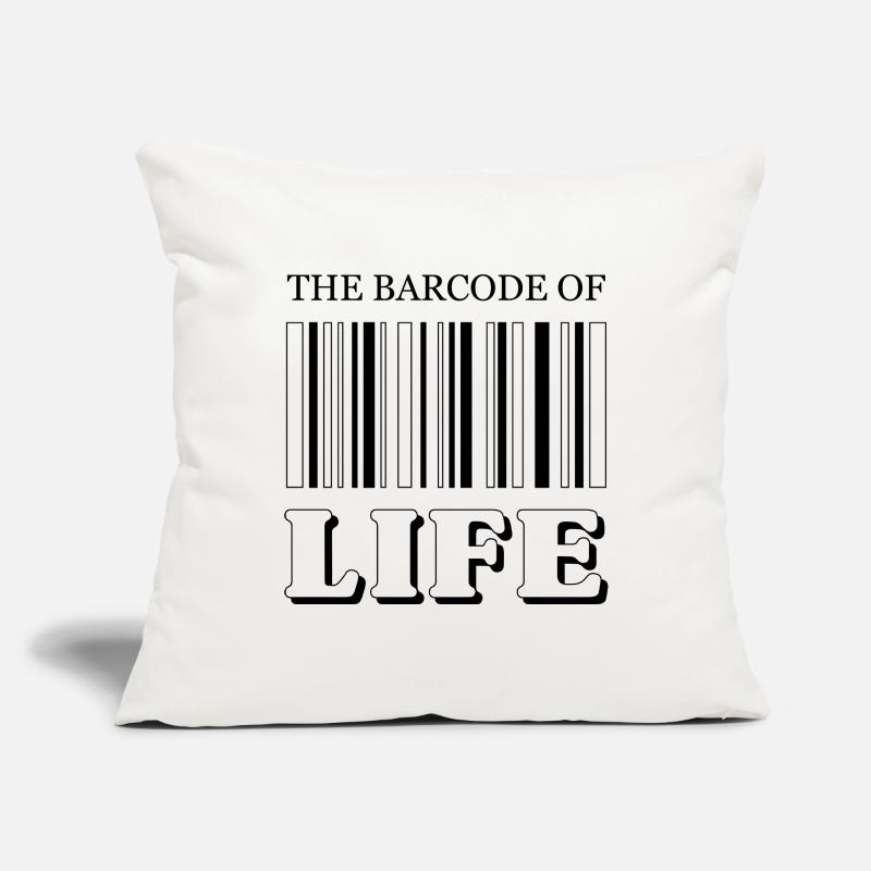 Le code-barres de la vie / Der Strichcode des Lebens Housse de coussin décorative 45 x 45 cm