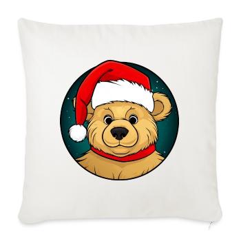 Bär Weihnachten - Sofakissenbezug 45 x 45 cm - Naturweiß  - Vorne