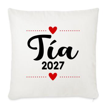 Spanische Tante 2027 - Sofakissenbezug 45 x 45 cm - Naturweiß  - Vorne