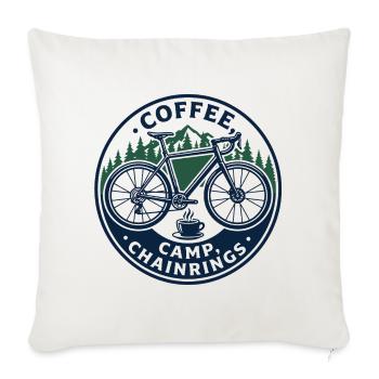 Coffee Camp Kettenblätter Vintage Bike Emblem - Sofakissenbezug 45 x 45 cm - Naturweiß  - Vorne
