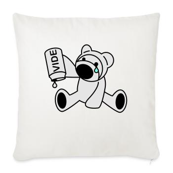Ourson - Housse de coussin décorative 45 x 45 cm - blanc nature - Devant