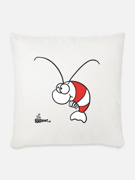 Garnele - Sofakissenbezug 45 x 45 cm - Naturweiß 