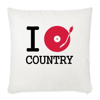 i dj / play / listen to country - Housse de coussin décorative 45 x 45 cm - blanc nature - Devant