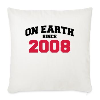 on earth 2008 - Sofa pillowcase 17,3'' x 17,3'' (45 x 45 cm) - natural white - Front