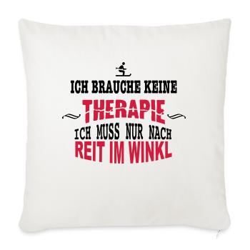 THERAPIE Reit im Winkl - Sofakissenbezug 45 x 45 cm - Naturweiß  - Vorne