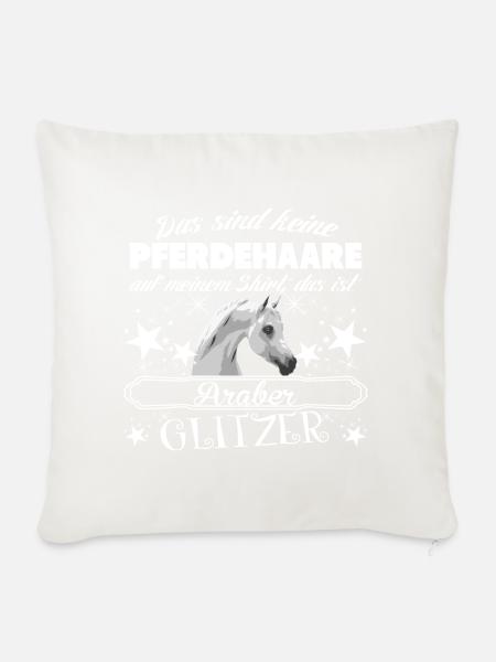 Araber Pferde - Sofakissenbezug 45 x 45 cm - Naturweiß 