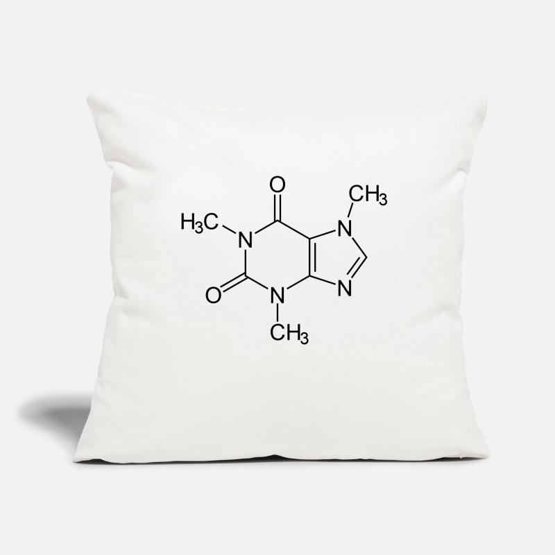 Caffeine Molecule (Coffee or Tea) Sofa pillowcase 17,3'' x 17,3'' (45 x 45 cm)