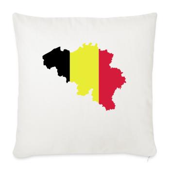 Belgique - Housse de coussin décorative 45 x 45 cm - blanc nature - Devant