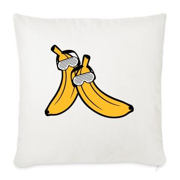 duo couple 2 friends team party party party fun sonnenb - Sofa pillowcase 17,3'' x 17,3'' (45 x 45 cm) - natural white - Front