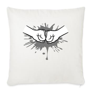 Paint Splash Drops 2 Bro Fist Fists Friends Team - Sofa pillowcase 17,3'' x 17,3'' (45 x 45 cm) - natural white - Front