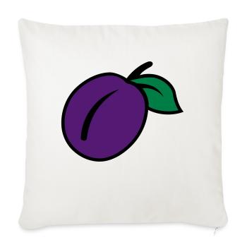 Plum - Sofa pillowcase 17,3'' x 17,3'' (45 x 45 cm) - natural white - Front
