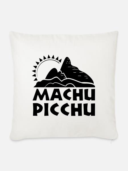 Machu Picchu Sonne - Sofakissenbezug 45 x 45 cm - Naturweiß