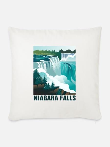 Niagarafälle - Sofakissenbezug 45 x 45 cm - Naturweiß