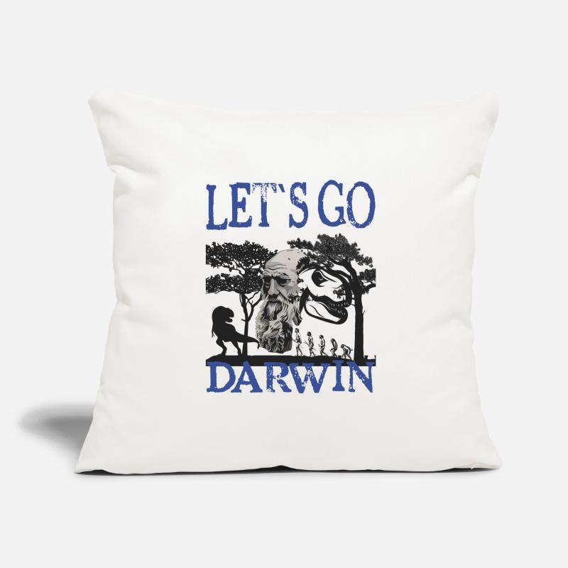 Charles Darwin Evolution textile Geschenkidee Sofakissenbezug 45 x 45 cm