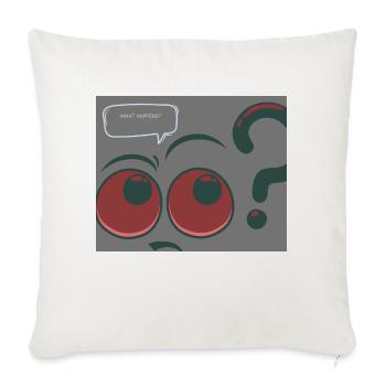 What Happend - Sofakissenbezug 45 x 45 cm - Naturweiß  - Vorne