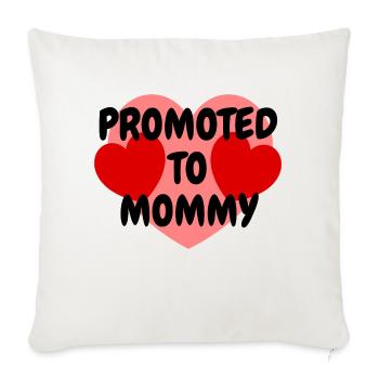 Maman future maman Maman Maman Grossesse - Housse de coussin décorative 45 x 45 cm - blanc nature - Devant