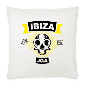 IBIZA – Bachelor Party under Palm Trees - Sofa pillowcase 17,3'' x 17,3'' (45 x 45 cm) - natural white - Front