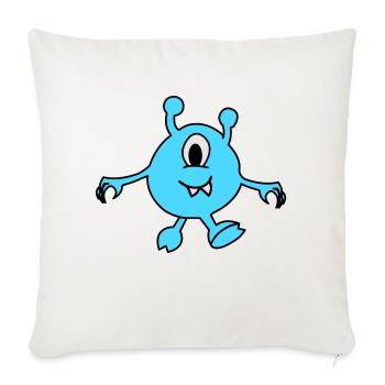Monstre Alien - Housse de coussin décorative 45 x 45 cm - blanc nature - Devant
