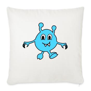 Monstre Alien - Housse de coussin décorative 45 x 45 cm - blanc nature - Devant