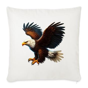 Adler - Sofakissenbezug 45 x 45 cm - Naturweiß  - Vorne