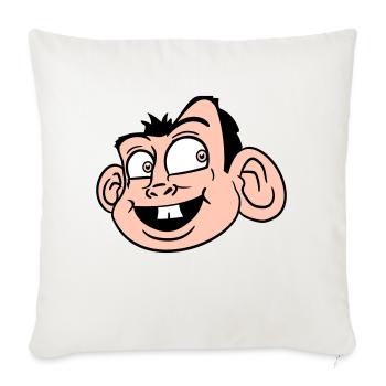 Monkey Face Cute Cute Head Laughs Happy - Sofa pillowcase 17,3'' x 17,3'' (45 x 45 cm) - natural white - Front
