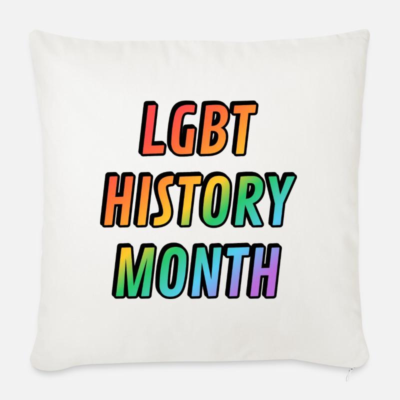 LGBT-Geschichtsmonat - Sofakissenbezug 45 x 45 cm - Naturweiß 