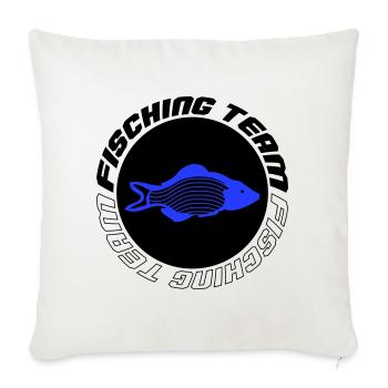 Équipe de pêche - Housse de coussin décorative 45 x 45 cm - blanc nature - Devant