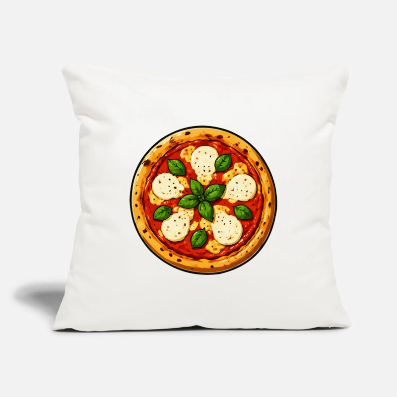 Basil Pizza Comic Sofa pillowcase 17,3'' x 17,3'' (45 x 45 cm)