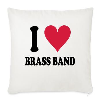 I love Brass Band - Sofakissenbezug 45 x 45 cm - Naturweiß  - Vorne