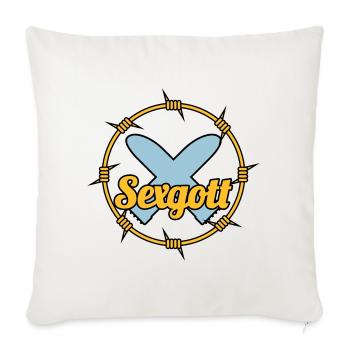 Sexgott | Dildo | Cock - Housse de coussin décorative 45 x 45 cm - blanc nature - Devant