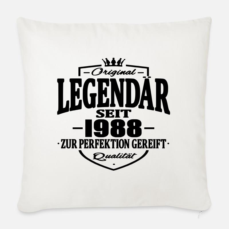 legendär seit 1988 - Sofakissenbezug 45 x 45 cm - Naturweiß 