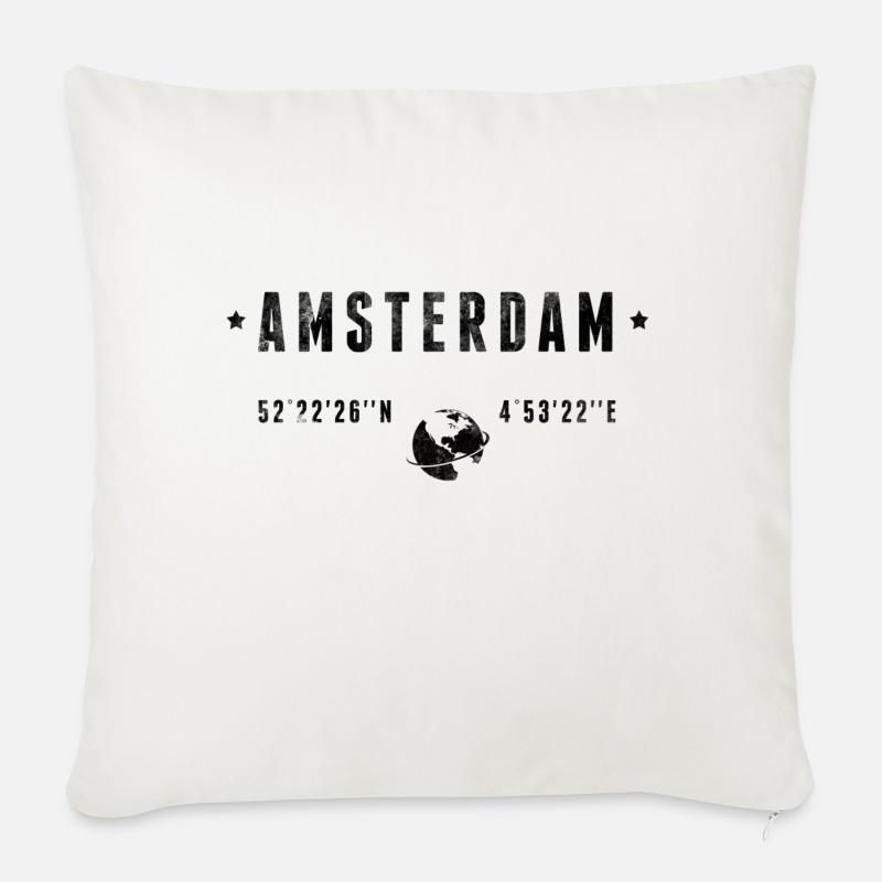 Amsterdam - Sofakissenbezug 45 x 45 cm - Naturweiß