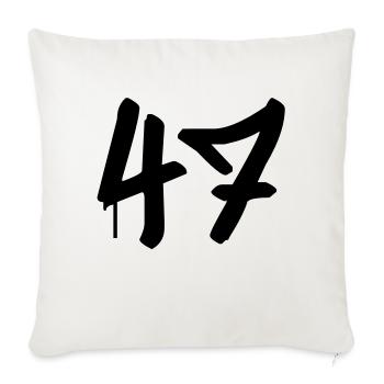 Tag : 47 - Housse de coussin décorative 45 x 45 cm - blanc nature - Devant