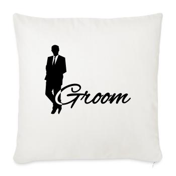 Groom - Sofakissenbezug 45 x 45 cm - Naturweiß  - Vorne