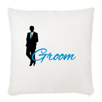 Groom - Sofakissenbezug 45 x 45 cm - Naturweiß  - Vorne