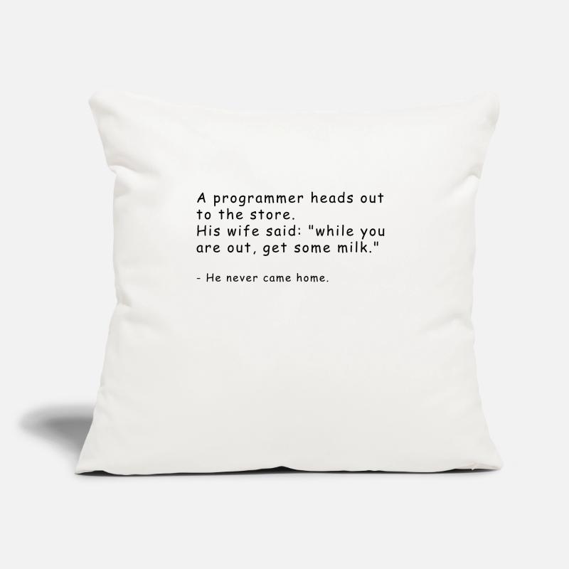 Programmierer geht Einkaufen Sofakissenbezug 45 x 45 cm