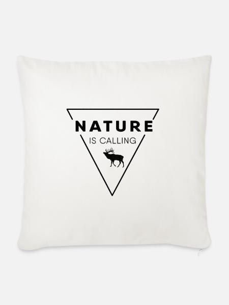 Abenteuer Natur - Sofakissenbezug 45 x 45 cm - Naturweiß