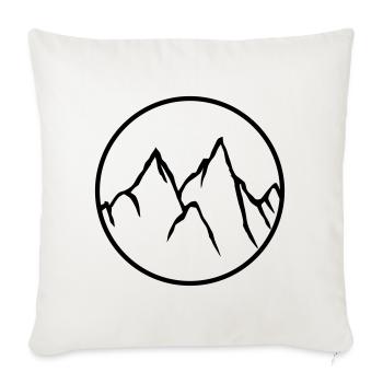 circle around climber climbing mountains high sport h - Sofa pillowcase 17,3'' x 17,3'' (45 x 45 cm) - natural white - Front