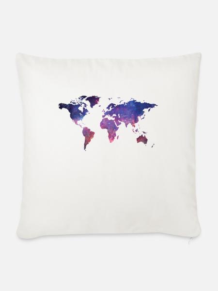 Welt Galaxie - Sofakissenbezug 45 x 45 cm - Naturweiß