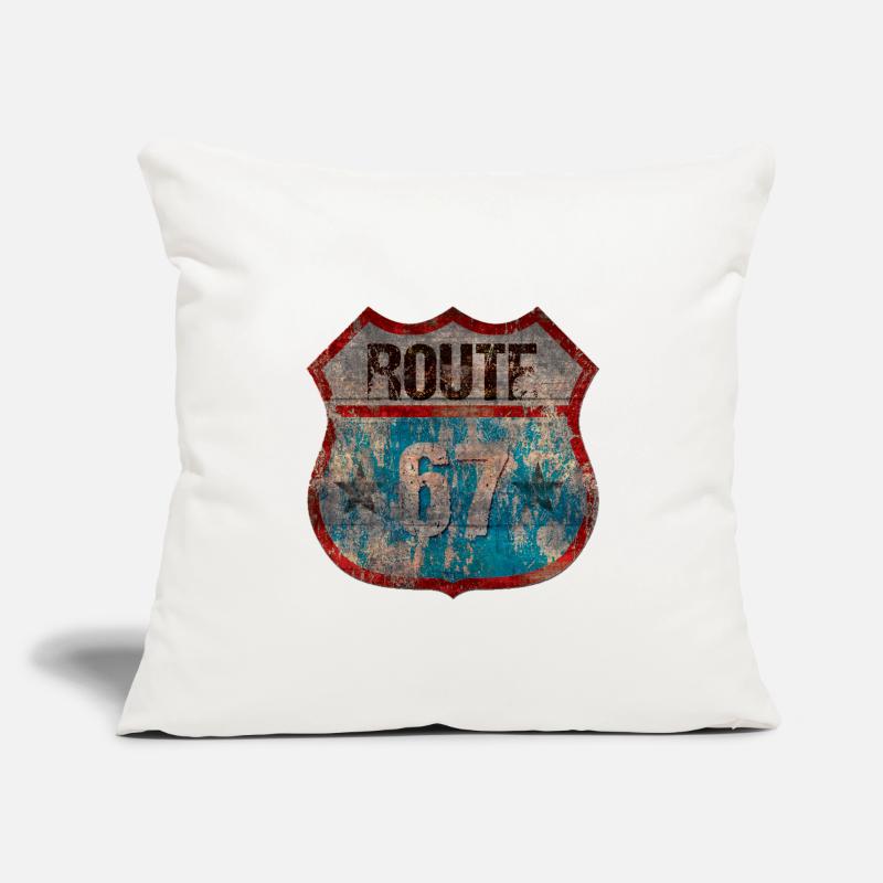 Rustic Route 67 Shield Design Sofa pillowcase 17,3'' x 17,3'' (45 x 45 cm)