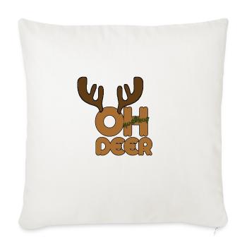 Noël Noël Noël Noël - Housse de coussin décorative 45 x 45 cm - blanc nature - Devant
