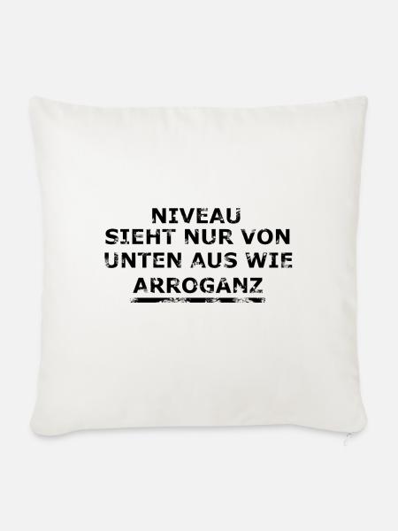 Arroganz - Sofakissenbezug 45 x 45 cm - Naturweiß 