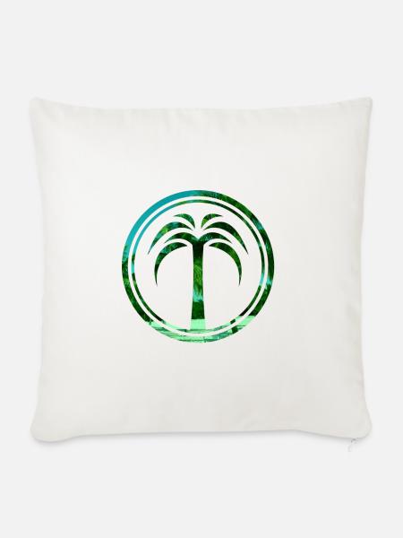 Palme - Sofakissenbezug 45 x 45 cm - Naturweiß