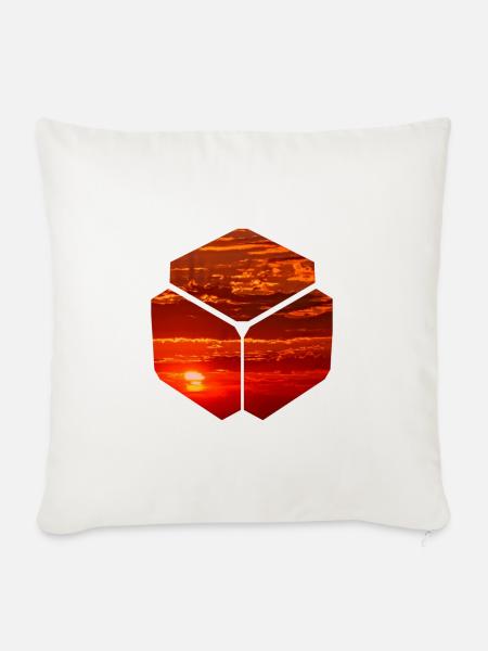 Sonnenuntergang - Sofakissenbezug 45 x 45 cm - Naturweiß 